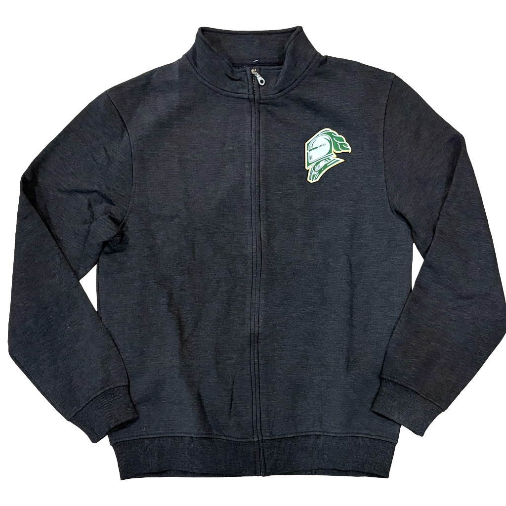 Charcoal Full Zip Left Chest Logo