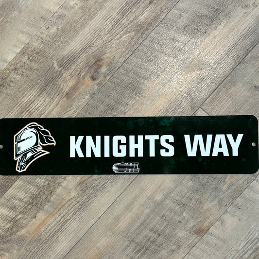 Knights Way Weather Look Street Sign