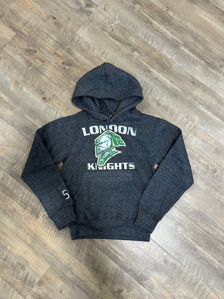 519 Youth Knights Salt & Pepper Hoodie
