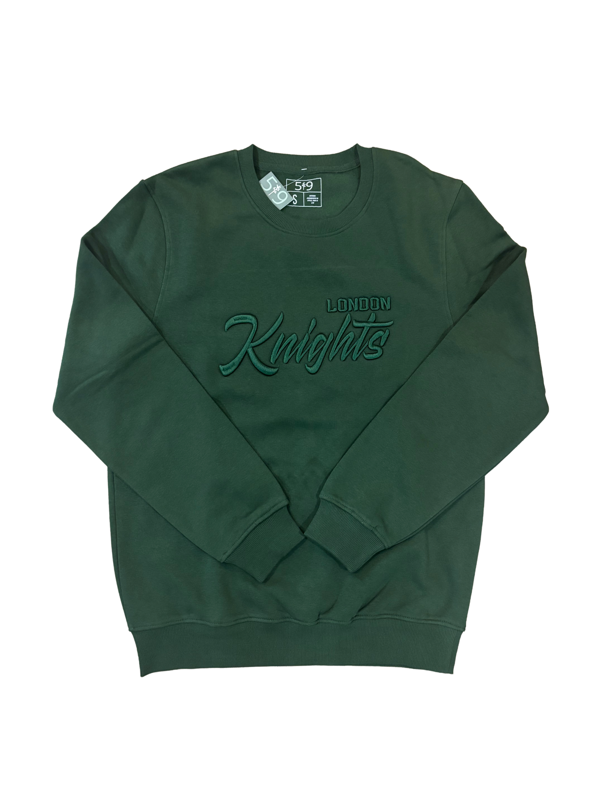 519 Puff Embroidery Forest Crew