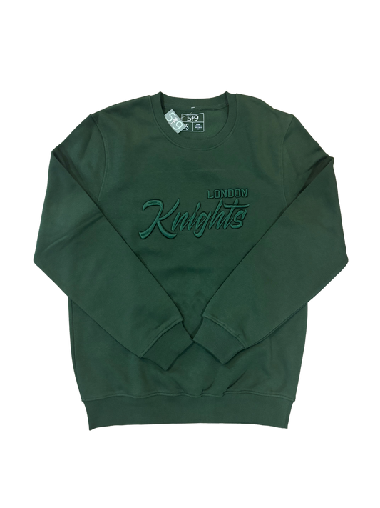 519 Puff Embroidery Forest Crew