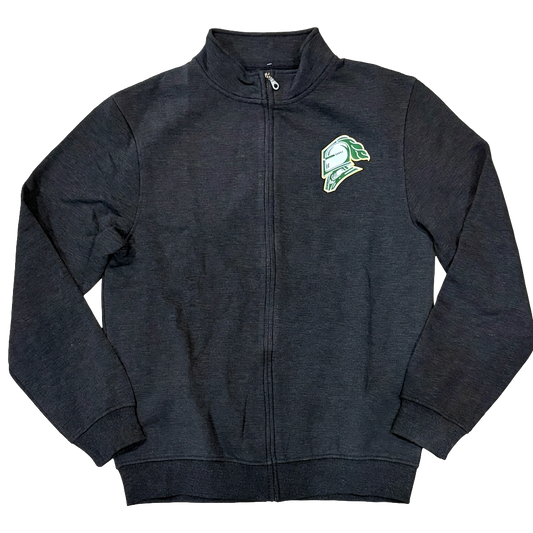 Charcoal Full Zip Left Chest Logo